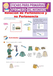 Relaci&oacute;n de Pertenencia: Ejercicios de Conjuntos para Primaria