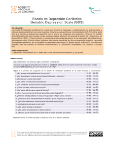 Escala de Depresión Geriátrica (GDS): Cuestionario y Guía