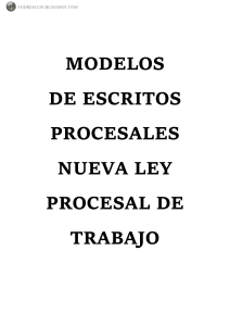 Modelos de Escritos Procesales Laborales (Perú)