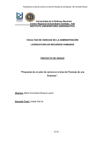 Plan de Carrera en Finanzas: Propuesta para una Empresa