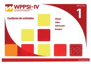 WPPSI-IV Cuaderno de Estímulos: Evaluación Infantil