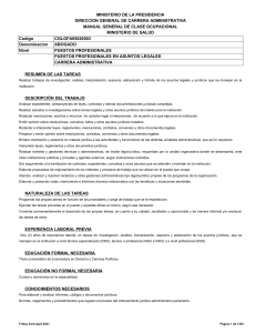 Manual de Clase Ocupacional: Abogado - Ministerio de Salud