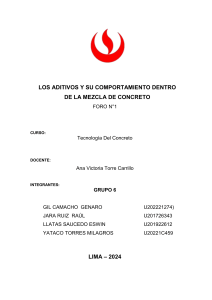 Aditivos para Concreto: Comportamiento en Mezclas - Presentaci&oacute;n