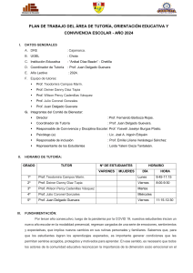 Plan de Tutoría y Convivencia Escolar 2024 - Cajamarca