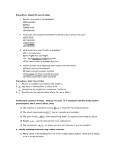 Maldives Geography & Grammar Worksheet