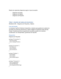Diagramas UML: Gesti&oacute;n de Cadena de Suministro y Paqueter&iacute;a
