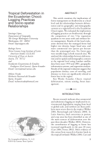 Deforestation in Ecuadorian Chocó: Logging & Biodiversity