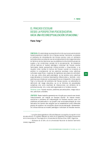 Fracaso Escolar: Perspectiva Psicoeducativa y Reconceptualizaci&oacute;n