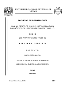 Inmunohistoquímica en Lesiones de Cabeza y Cuello: Tesis UNAM