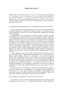 Immanuel Kant: Cr&iacute;tica de la Raz&oacute;n Pura - Extracto