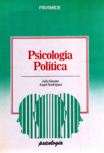 Psicolog&iacute;a Pol&iacute;tica: Conceptos, Historia y Conducta Individual