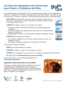 Seguridad en Terremotos para Padres y Cuidadores