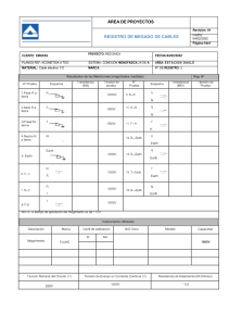 Registro de Megado de Cables: Red SAICA - EMAPAG