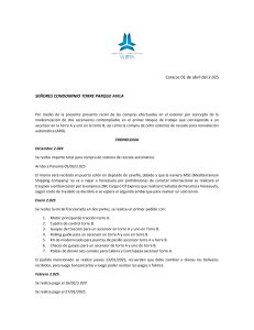 Informe Modernizaci&oacute;n Ascensores Torre Parque &Aacute;vila