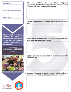 Hoja de Trabajo: Pensadores Positivos de Norman Vincent Peale