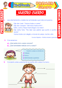 Hoja de Trabajo Partes del Cuerpo Humano Primaria