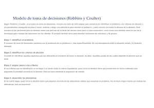 Modelo de Toma de Decisiones (Robbins & Coulter)