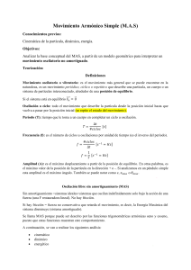 Movimiento Armónico Simple (MAS): Guía y Análisis