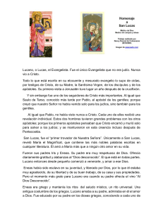 Biograf&iacute;a de San Lucas Evangelista: Origen, Vida y Legado