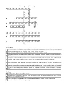 Crucigrama Educativo: Diseño Curricular y Formación Profesional