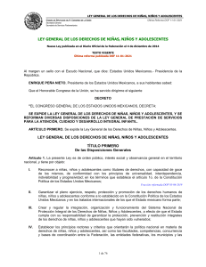 Ley General de los Derechos de Ni&ntilde;os y Adolescentes