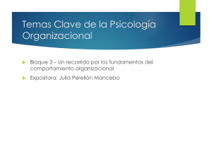 Presentaci&oacute;n Temas Clave Psicolog&iacute;a Organizacional