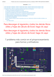 Problemas de piroprocesamiento en hornos y enfriadores de cemento