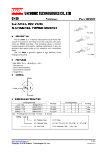 UTC 6N90 N-Channel Power MOSFET Datasheet
