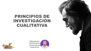 INVESTIGACIÓN CUALITATIVA