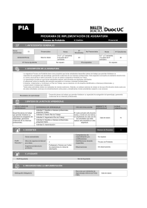 Programa de Implementaci&oacute;n: Proceso de Portafolio