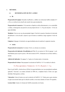 Determinación de pH, Acidez, Densidad e Índice de Refracción