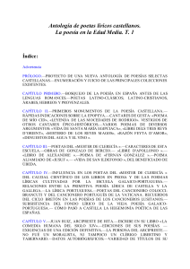 Antolog&iacute;a Poes&iacute;a L&iacute;rica Castellana: &Iacute;ndice Edad Media