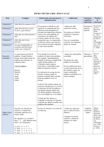 CAVAC: Ficha Técnica Test Neuropsicológico