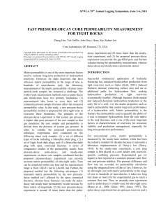 Fast Pressure-Decay Core Permeability Measurement for Tight Rocks