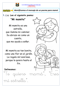 Hoja de Trabajo Poema para Mamá - Artes del Lenguaje 1er Grado