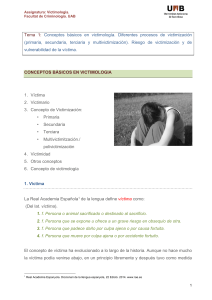 Victimología: Conceptos Básicos y Procesos de Victimización
