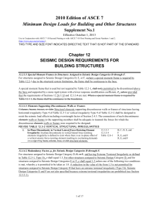 ASCE 7-10 Seismic Design Supplement: Building Structures