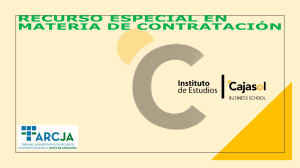 Recurso Especial en Contrataci&oacute;n: Presentaci&oacute;n Jur&iacute;dica