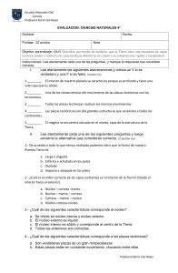 Examen Ciencias Naturales 4°: Estructura de la Tierra