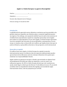 Apple vs. UE: Ensayo sobre la guerra fiscal global
