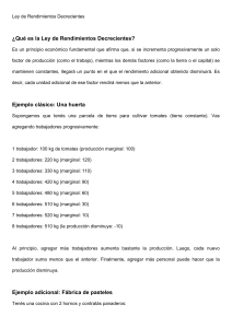 Ley de Rendimientos Decrecientes Explicada