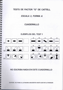 Test de Factor G de Cattell, Escala 2, Forma A