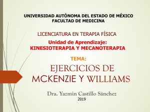 Ejercicios de McKenzie y Williams: Presentaci&oacute;n de Cinesiterapia