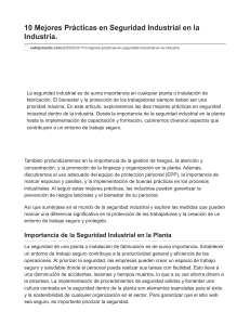 Seguridad Industrial: 10 Mejores Prácticas