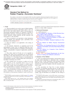 Rubber Durometer Hardness Test Method D2240