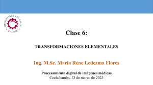 Transformaciones Elementales en Imágenes Médicas