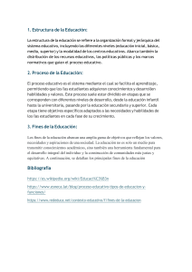 Estructura, Proceso y Fines de la Educación