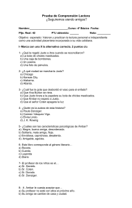 Prueba de Comprensión Lectora 4º Básico