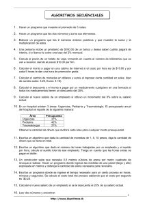 Ejercicios de Algoritmos Secuenciales y Condicionales