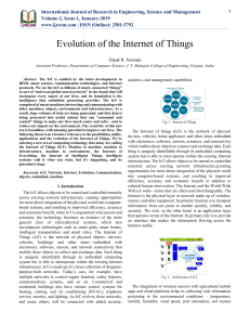 Evolution of the Internet of Things (IoT) - Journal Article